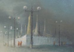 Felix Kelly (1916-1994)oil on board,Eastern Palace,initialled and inscribed verso,4 x 5.5in.