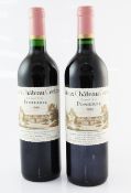 Two bottles of Vieux Chateau Certan 1998, Pomerol, high fills, in original tissues. One of the great