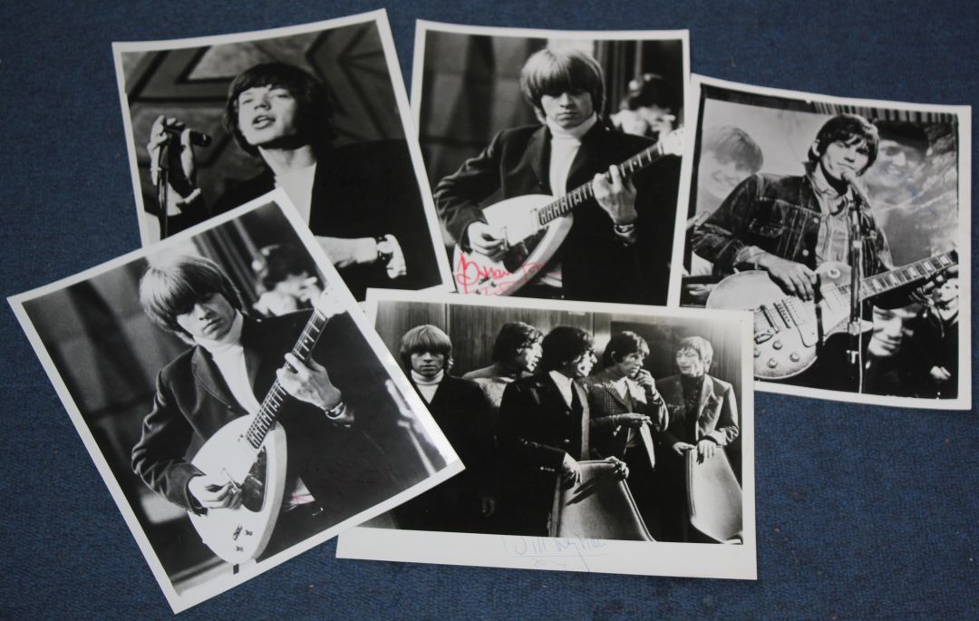 Rolling Stones memorabilia, includes five Rolling Stones press autographs signed by Brian Jones, - Image 3 of 7