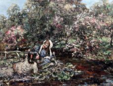 Edward Atkinson Hornel (1864-1933)oil on canvas,Waterlilies,signed and dated 1911, John