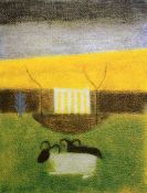 Craigie Aitchison (1926-2009)screen print,Sheep Tulilian,signed and dated 1998, 42/75,18 x 15in.,