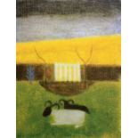 Craigie Aitchison (1926-2009)screen print,Sheep Tulilian,signed and dated 1998, 42/75,18 x 15in.,