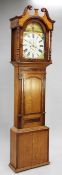 Blaylock & Dudson of Carlisle. An early Victorian mahogany and golden oak eight day longcase