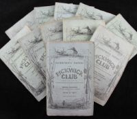 Dickens, Charles - The Posthumous Papers of The Pickwick Club, 1st edition, original 19/20 parts,