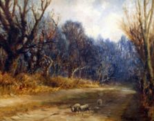 Thomas Morris Ash (fl.1882-1891)oil on canvas,Near Yardley, Early December,signed, inscribed verso,