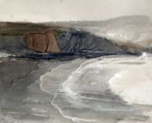 Charles Knight RWSink and watercolour,Incoming tide,signed and dated 1962,9.5 x 12in.