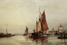 Frederick James Aldridge (1850-1933)watercolour,'An Old Sussex Port',signed,19.5 x 29.5in.