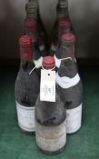 A nine bottle burgundy assortment including one Gevrey-Chambertin 1970, shipped by Morgan Furze; one