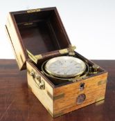 Joseph R. Losada. A Victorian 2½ day marine chronometer, with brass mounted rosewood case and