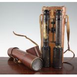 An unusual pair of adjustable binoculars, marked for JB Dancer Optician, 43 Cross Street,