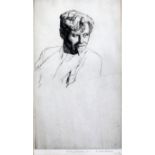 Malcolm Osborne (1880-1963)etching,head and shoulder portrait of Job Nixon (1891-1938), signed and