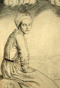 William Strang (1859-1921)4 etchings,On the hill; A mill girl; Blainville, Normandy and Travellers