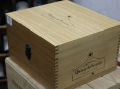A case of six bottles of Quinta do Vesuvio 2003, in high quality original wooden case with ceramic