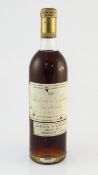 One bottle of Chateau d'Yquem 1955, Premier Grand Cru Classe, Sauternes, top shoulder, cellar-rack