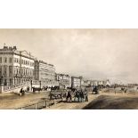 E. Foxcoloured aquatint,The Entrance to the Royal Palace, Brighton, 7 x 10.5in., and a pair of