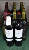 Fourteen bottles of Spanish reds including two Finca Dofi 2004, Priorat, Alvaro Palacios; eight