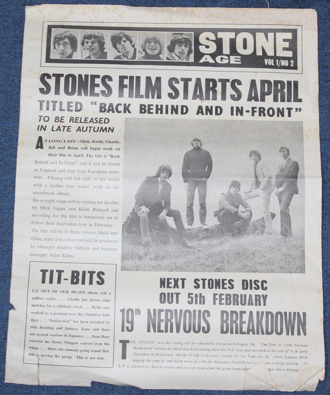 Rolling Stones memorabilia, includes five Rolling Stones press autographs signed by Brian Jones, - Image 5 of 7