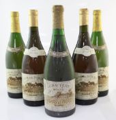 A six bottle assortment of mature moelleux Vouvray from Domaine Huet including one La Haut Lieu