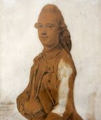 Johann Ernst Heinsius (1731-1794)pencil and white paint on sepia paper,Portrait of Henshaw Russell,