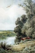 Henry H. Parker (1858-1930)pair of watercolours,The Thames at Cullam and At Goring, Surrey,signed,15