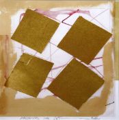 Sandra Blow (1925-2006)archival inkjet,'Ochre Squares / Red',signed,11.5 x 11.5in.