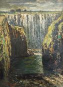 Frank Ernest Beresford (1881-1967)oil on canvas,'No.49. Boiling Pot, Victoria Falls',signed and