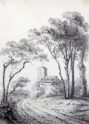Alexander Nasmyth (1758-1840)pencil on paper,Ore Church, near Hastings,initialled and dated 1829,7 x
