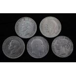 Victoria to George VI crowns- 1844, 1902, 1928, 1937 and 1951