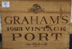 Nine bottles of Graham 1983, owc.