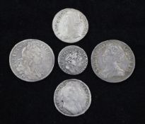 William & Mary - Queen Anne silver coinage- William & Mary twopence, indistinct date, 1693