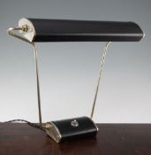 A 1950's Eileen Gray adjustable desk lamp, 18in.