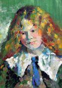 § Sherree Valentine Daines (1956-)oil on canvas,Portrait of Mona,inscribed verso,16 x 12in.
