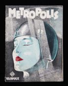 Metropolis film programme 1927. The Metropolis Magazine, Wardour Films Ltd, front cover and inside