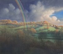 James Lynch (b.1956)watercolour,'Rainbow',signed and dated '91, Maas Gallery label verso,14.5 x