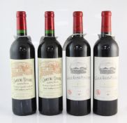 Four bottles of 1999 claret including two Chateau Grand-Puy-Lacoste, Pauillac; and two Chateau