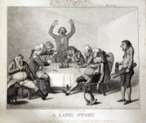 Henry William Bunburyengraving,'A Long Story' 1782,14 x 17in.