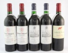 Five bottles of mature Pomerol, including one Chateau La Fleur Petrus 1995, two Clos du Clocher