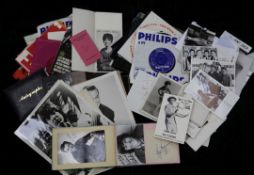 Rock and pop memorabilia, includes various signed photographs and 45rpm singles, autographs by Chuck