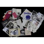 Rock and pop memorabilia, includes various signed photographs and 45rpm singles, autographs by Chuck