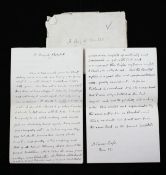 SIR ARTHUR CONAN DOYLE. A manuscript article entitled 'A Day at Borstal', penned in response to a