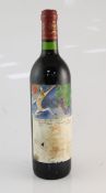 One bottle of Chateau Mouton Rothschild 1982, Premier Cru Classe, Pauillac; into neck, label lightly