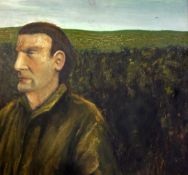 Alan Parkeroil on board,Portrait of a gentleman in a landscape,inscribed verso,24.5 x 26in.