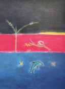 § Craigie Aitchison (1926-2009)screen print,Dolphin,signed in pencil verso and dated 2004, 61/74,