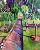 Guy Roddon (1919-2006)oil on canvas,Pathway through a garden,signed,24 x 20in.