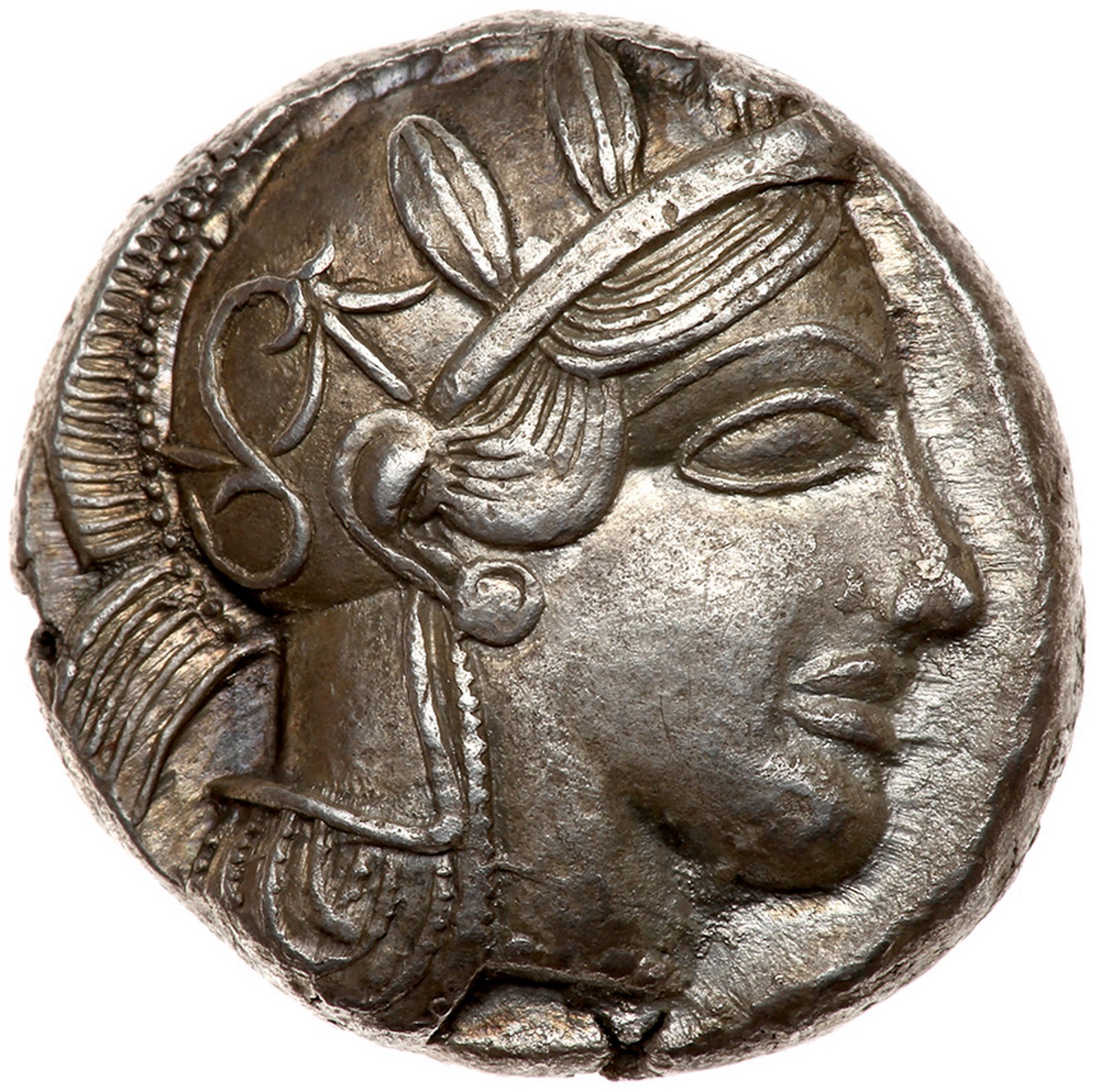 Attica, Athens. Silver Tetradrachm (17.1 g), ca. 454-404 BC. Helmeted head of Athena right,