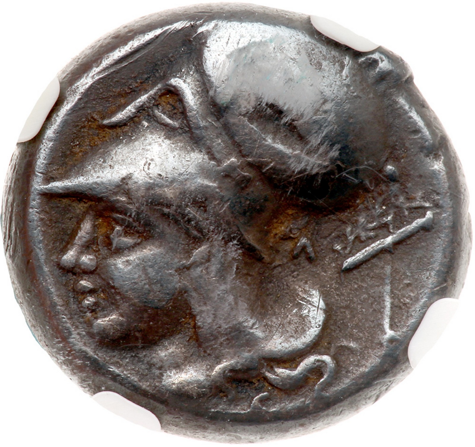 Acarnania, Leukas. Silver Stater (8.08 g), ca. 4th-3rd Century BC. Pegasos flying left; below, . - Image 2 of 2