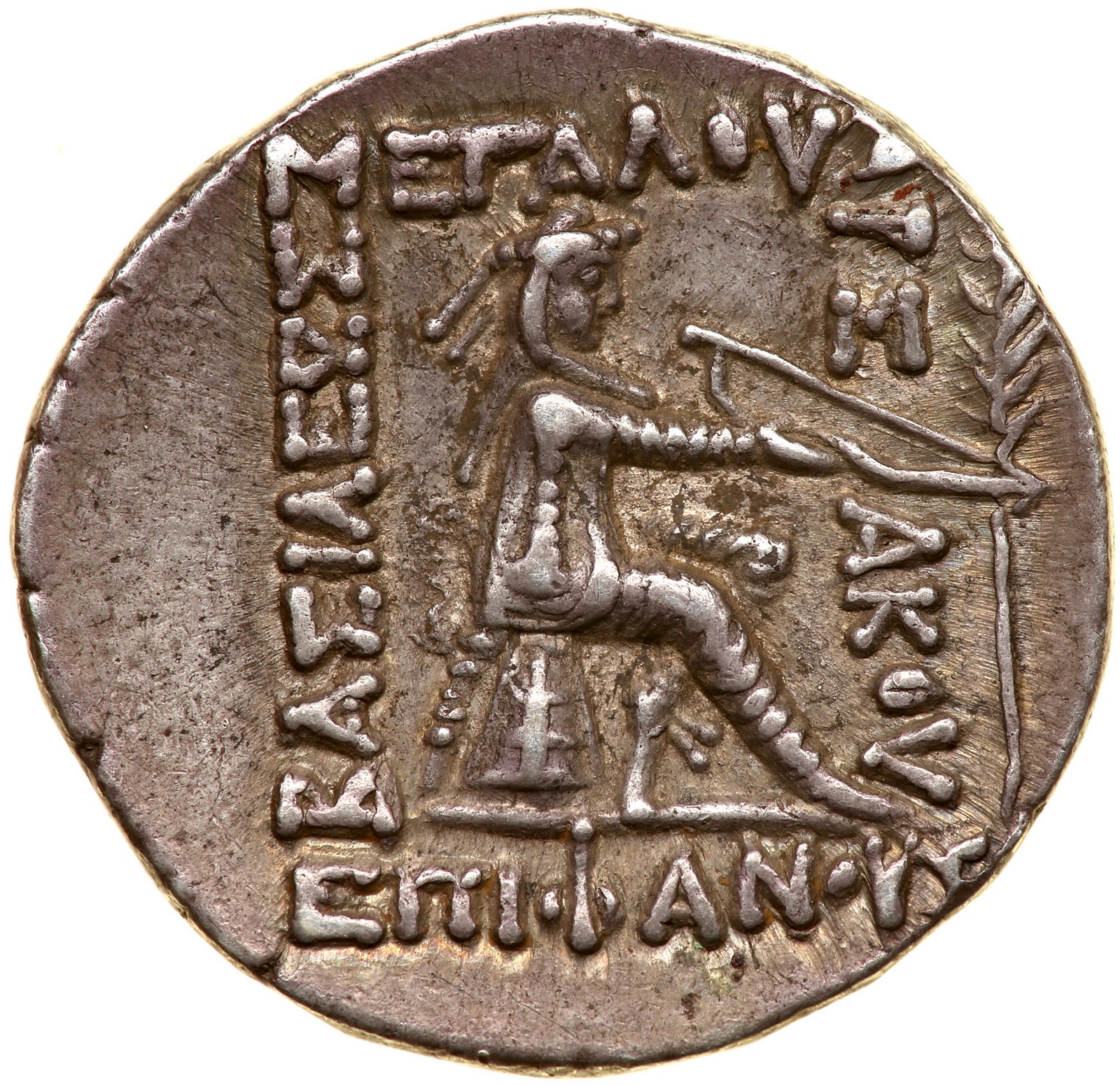 Parthian Kingdom. Mithradates II, c. 123-88 BC. Silver Tetradrachm (15.3 g), 123 BC. Seleukeia on - Image 2 of 2