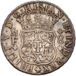 Mexico. 8 Reales, 1740-Mo MF. Eliz-17; KM-103. Philip V. Pillar type. NGC graded Fine, Details (