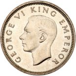 New Zealand. Sixpence, 1942. KM-8. George VI. Scarce date. NGC graded AU-58.