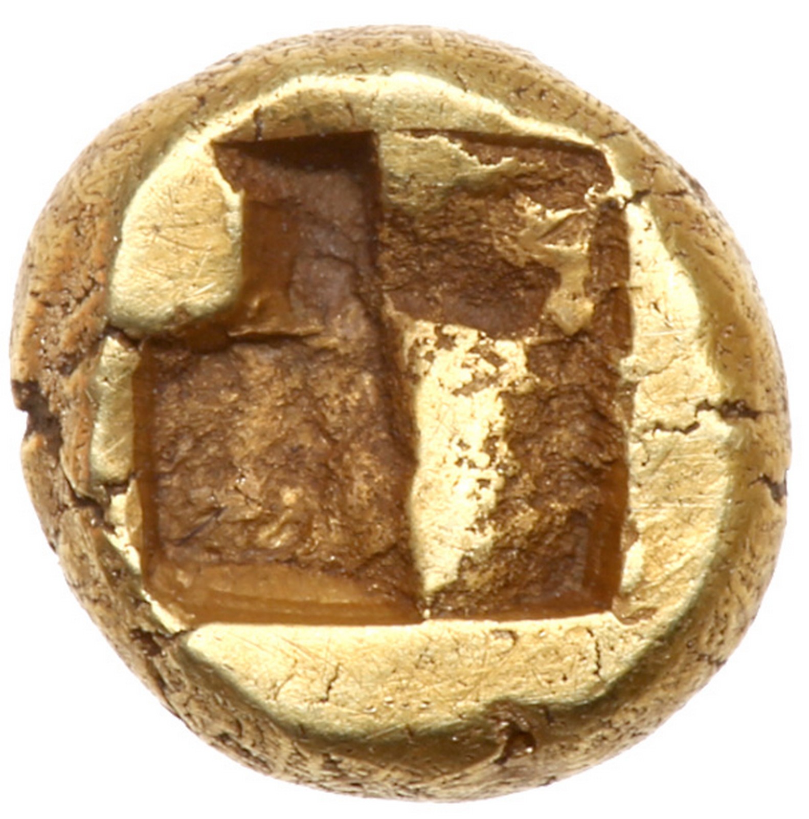 Ionia, Phokaia. Electrum 1/24 Stater (0.7 g), ca. 600-500 BC. Griffin head left. Reverse: Incuse - Image 2 of 2